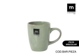 La Mediterranea Mug 230 ml "Macarella Green" Md 7.5 cm ancho x 11 cm largo x 9 cm alto (48 Unidades)