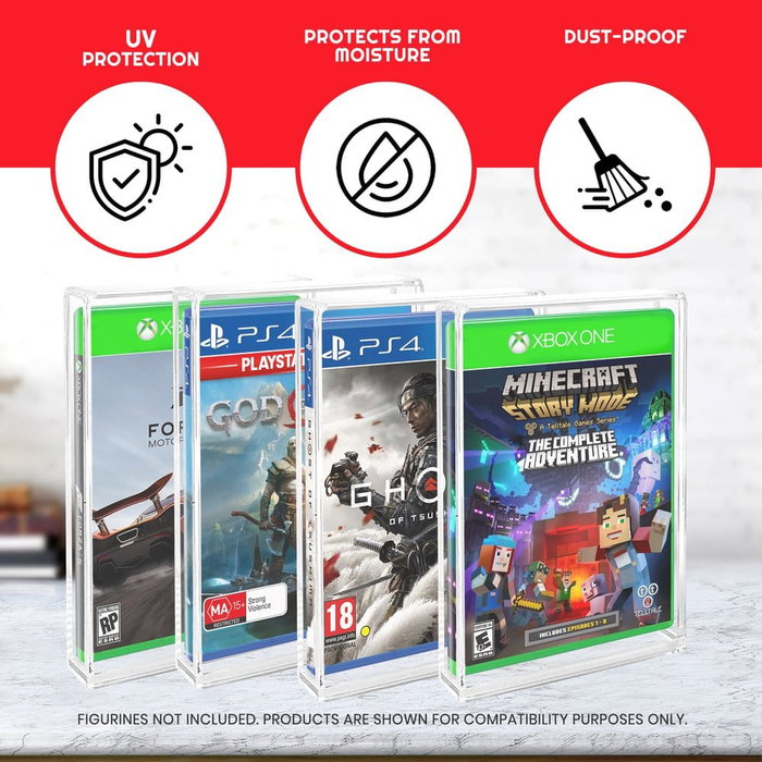 Evoretro Pack de 2 Cajas de Acrílico Protector para PS3/PS4/Blu-Ray/XBOX One Evoretro Pack de 2 Cajas de Acrílico Protector para PS3/PS4/Blu-Ray/XBOX One