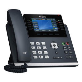 Yealink SIP-T46U Teléfono VoIP IP con Pantalla LCD de 4.3" y Conectividad Gigabit Ethernet, WiFi y Bluetooth Color Gris