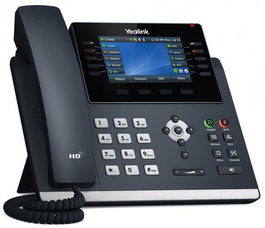 Yealink SIP-T46U Teléfono VoIP IP con Pantalla LCD de 4.3" y Conectividad Gigabit Ethernet, WiFi y Bluetooth Color Gris