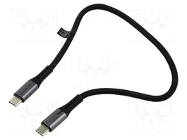 LogiLink Cable USB 3.2 Gen2x2 Tipo-C 20 Gbps, 100W, 0,3 m, Negro