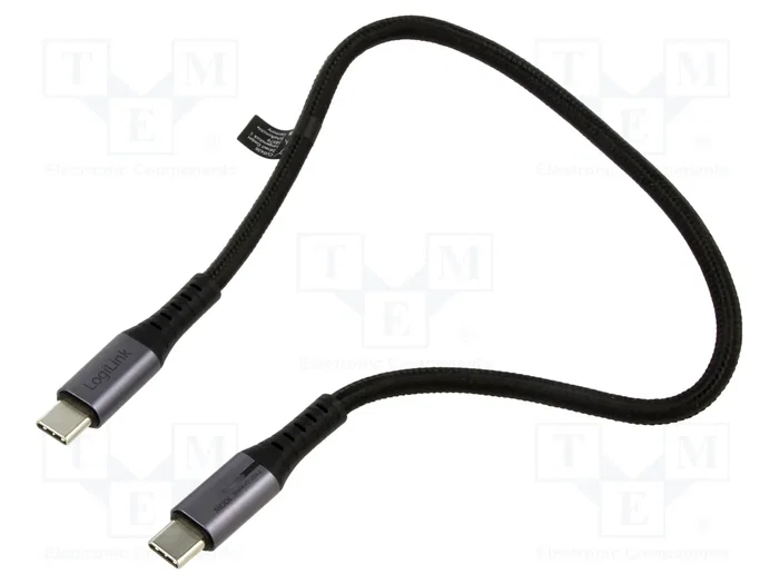 LogiLink Cable USB 3.2 Gen2x2 Type-C 20 Gbps 100W 0,3 m Negro