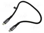 LogiLink Cable USB 3.2 Gen2x2 Type-C 20 Gbps 100W 0,3 m Negro