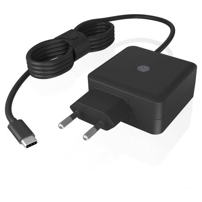 Icy Box IB-PS111-PD Cargador USB-C 65W con Cable Integrado Icy Box IB-PS111-PD Cargador USB-C 65W con Cable Integrado