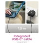 Icy Box IB-PS111-PD Cargador USB-C 65W con Cable Integrado