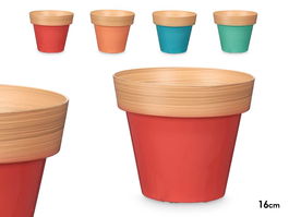 IBERGARDEN Maceta 16 cm Surtidos Bicolor Plástico (Set de 36)