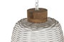 DKD Home Decor Lámpara de Techo Bambú y Mango Desgastado Blanco