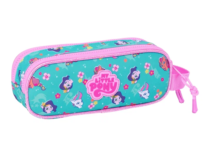 Portatodo Doble My Little Pony Magic Rosa Turquesa 21 x 8 x 6 cm