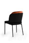 Hanah Home DR - 147 V4 Juego de 4 Sillas de Comedor, Terciopelo Bronce y Negro, Estructura Metálica