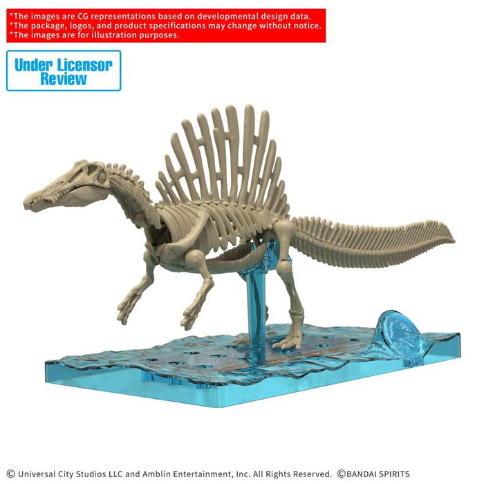 Bandai Plannosaurus Jurassic World Spinosaurus 3L Figura Articulada Dinosaurio Transformable a Esqueleto con Base - Juguete Educativo