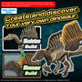 Bandai Plannosaurus Jurassic World Spinosaurus 3L Figura Articulada Dinosaurio Transformable a Esqueleto con Base - Juguete Educativo