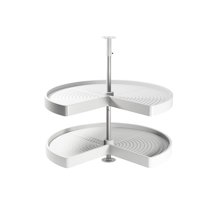 Emuca Juego de bandejas giratorias Shelvo 3/4, para módulo 900mm, Plástico y Aluminio, Blanco Emuca Juego de bandejas giratorias Shelvo 3/4, para módulo 900mm, Plástico y Aluminio, Blanco
