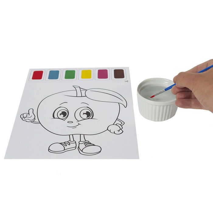 Jeux 2 momes Juego De 10 Hojas Con Pintura Al Agua Y Pinceles Para Niños Mayores De 3 Años