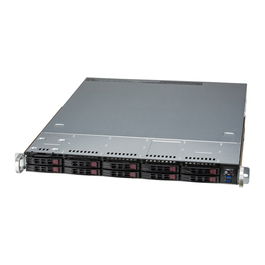 Super Micro SuperChassis 116BAC10-R860W - Chasis de Rack 1U para Servidor con 10 Bahías 2.5" Hot-Swap SAS3/SATA/NVMe y 2 Fuentes de Alimentación 860W Redundantes