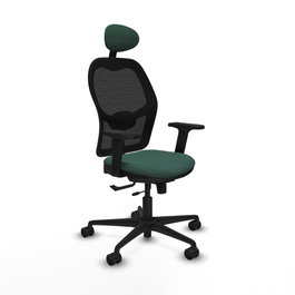 PIQUERAS Y CRESPO Silla de oficina Jorquera con mecanismo Sincro/Traslack Verde botella
