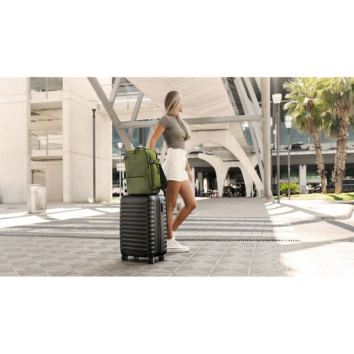 Numada Mochila B40 Explorer Backpack 20L Verde Militar 40x25x20cm Impermeable para Cabina de Avión con Puerto USB