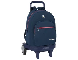 Safta Evolution Extraíble Mochila Grande Compact Azul con Ruedas Compacta, 33L, 33x22x45 cm
