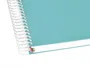 Antartik Cuaderno espiral A4, 120 hojas, 90 gr, liso, 5 bandas, 4 taladros, color menta