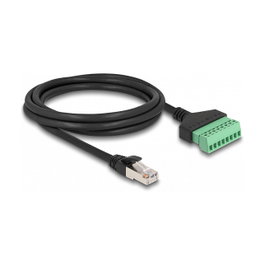 DeLOCK Adaptador de cable RJ45 Cat.6 macho a bloque de terminales 2 m