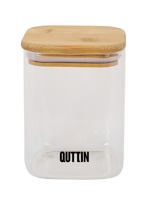Quttin Tarro Boro Cuadrado Bambu 8 x 11 cm 480ml (12 Unidades)