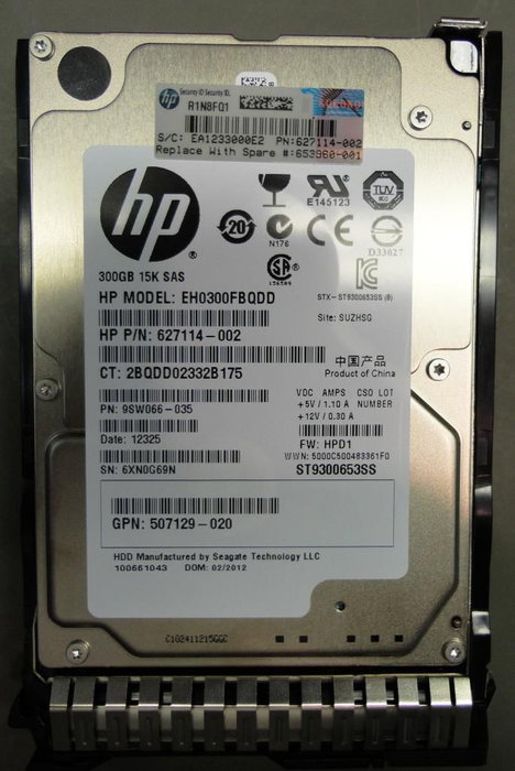 HP Disco Duro 300GB SAS 15000 RPM 2.5 pulg. SFF Enterprise SmartDrive Carrier (SC)