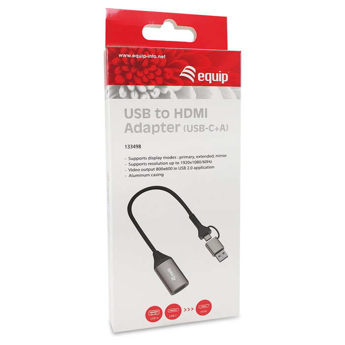 Equip Adaptador USB-C a HDMI 1920x1080 60Hz Aluminio