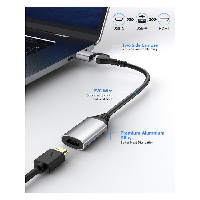 Equip Adaptador USB-C a HDMI 1920x1080 60Hz Aluminio