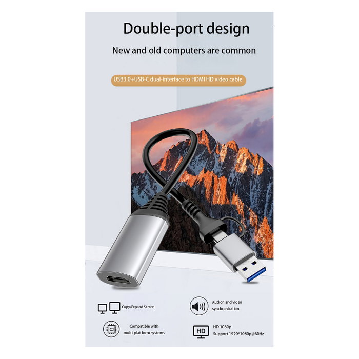 Equip Adaptador USB-C a HDMI 1920x1080 60Hz Aluminio