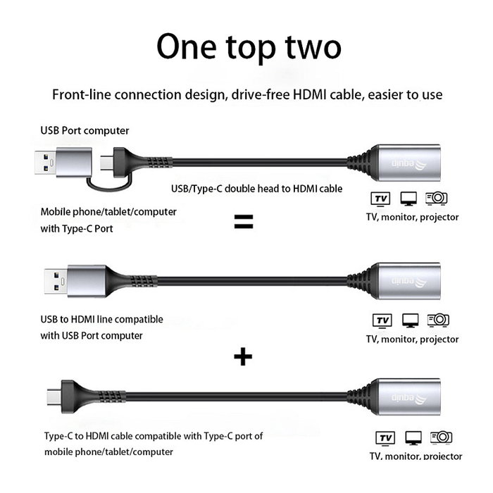 Equip Adaptador USB-C a HDMI 1920x1080 60Hz Aluminio