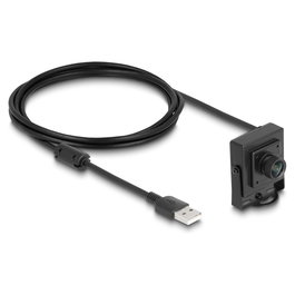 DeLOCK Cámara USB 2.0, 2.1 Megapíxeles, enfoque fijo de 100° con cable USB de 1.95 m