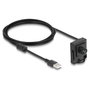 DeLOCK Cámara USB 2.0, 2.1 Megapíxeles, enfoque fijo de 100° con cable USB de 1.95 m