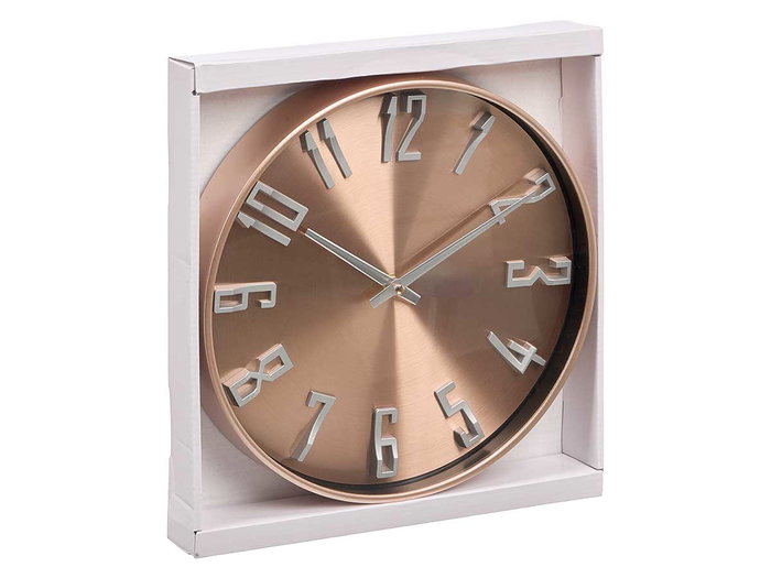 GIFTDECOR Reloj de Pared Cobre Aluminio 30cm
