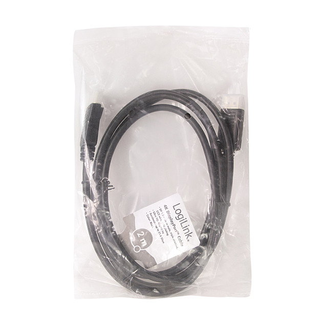 LogiLink Cable DisplayPort 1.2 CD0101 de 2 m, 4K/60Hz, Negro LogiLink Cable DisplayPort 1.2 CD0101 de 2 m, 4K/60Hz, Negro