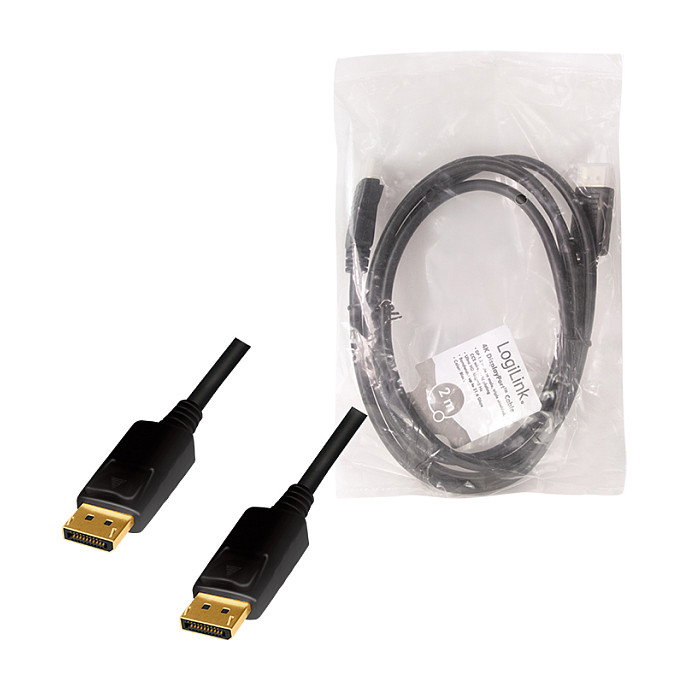 LogiLink Cable DisplayPort 1.2 CD0101 de 2 m, 4K/60Hz, Negro LogiLink Cable DisplayPort 1.2 CD0101 de 2 m, 4K/60Hz, Negro