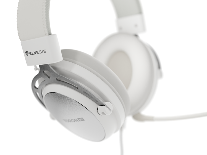 GENESIS Toron 301 Auriculares Alámbrico Diadema Juego Blanco con Transductores de 53mm y Conector 3.5mm GENESIS Toron 301 Auriculares Alámbrico Diadema Juego Blanco con Transductores de 53mm y Conector 3.5mm