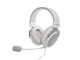 Genesis Toron 301 Auriculares Gaming Diadema Blancos Alámbricos Circumaurales con Micrófono Boom Desmontable y Transductores de 53mm para PC, Móvil y Consolas