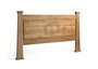 GINER Y COLOMER Cabecero de Cama de Madera Maciza de Teca 180 cm, Natural, con Motivo Tallado Oriental, 183x110x8 cm