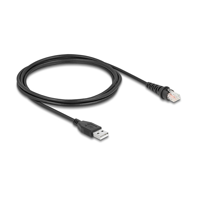 DeLOCK Cable de escáner de código de barras RJ50 a USB 2.0 Tipo-A, 2 m