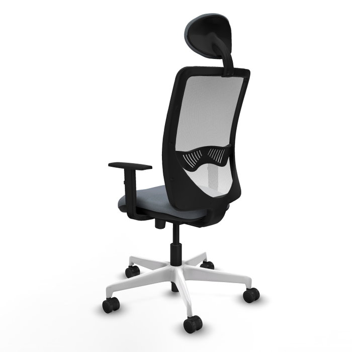 PIQUERAS Y CRESPO Silla de oficina Zulema Gris y Blanca con Mecanismo Sincro/Traslack PIQUERAS Y CRESPO Silla de oficina Zulema Gris y Blanca con Mecanismo Sincro/Traslack