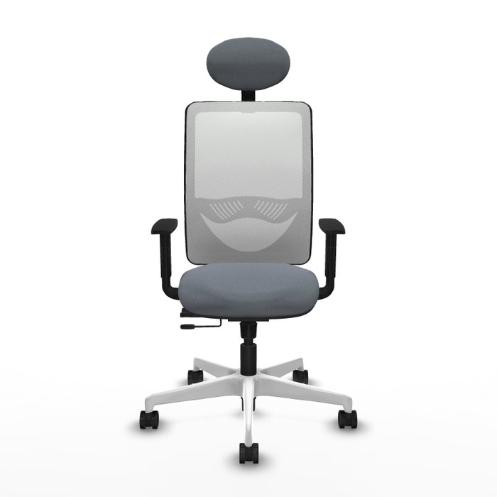 PIQUERAS Y CRESPO Silla de oficina Zulema Gris y Blanca con Mecanismo Sincro/Traslack PIQUERAS Y CRESPO Silla de oficina Zulema Gris y Blanca con Mecanismo Sincro/Traslack