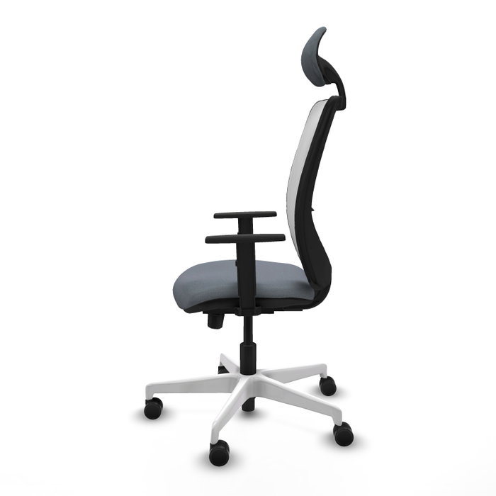 PIQUERAS Y CRESPO Silla de oficina Zulema Gris y Blanca con Mecanismo Sincro/Traslack PIQUERAS Y CRESPO Silla de oficina Zulema Gris y Blanca con Mecanismo Sincro/Traslack