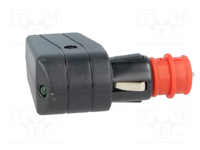 PRO CAR Enchufe de mechero de coche con borna de tornillo, 7,5A, negro PRO CAR Enchufe de mechero de coche con borna de tornillo, 7,5A, negro