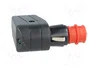 PRO CAR Enchufe de mechero de coche con borna de tornillo, 7,5A, negro
