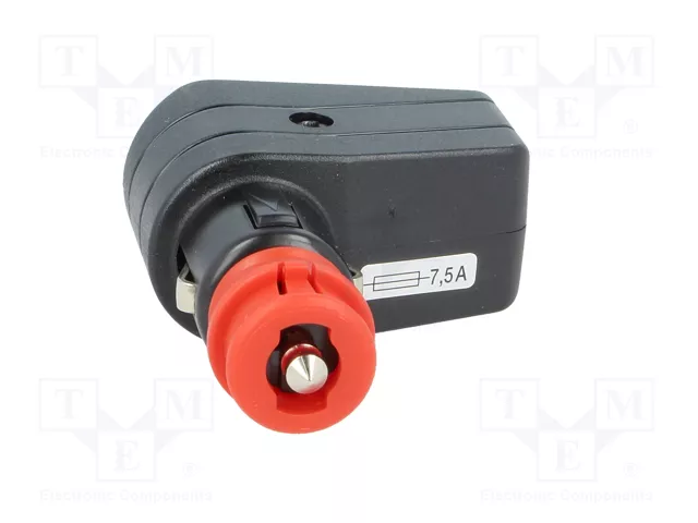 PRO CAR Enchufe de mechero de coche con borna de tornillo, 7,5A, negro PRO CAR Enchufe de mechero de coche con borna de tornillo, 7,5A, negro