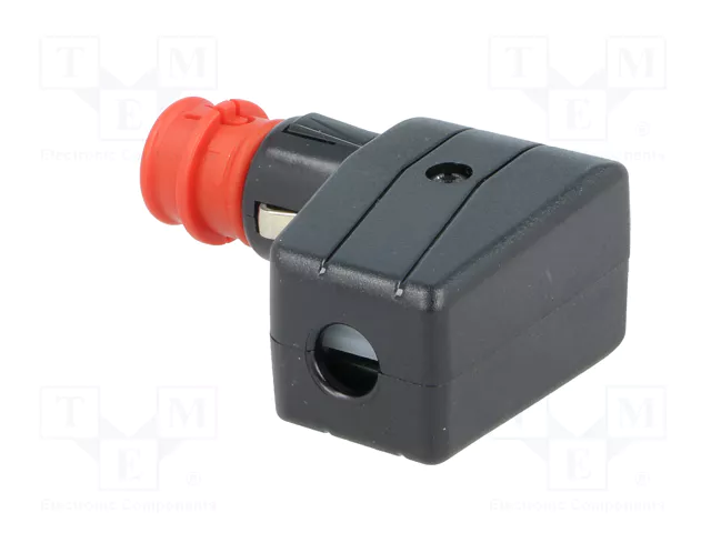 PRO CAR Enchufe de mechero de coche con borna de tornillo, 7,5A, negro PRO CAR Enchufe de mechero de coche con borna de tornillo, 7,5A, negro
