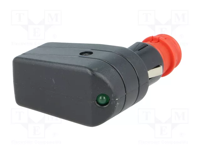 PRO CAR Enchufe de mechero de coche con borna de tornillo, 7,5A, negro PRO CAR Enchufe de mechero de coche con borna de tornillo, 7,5A, negro