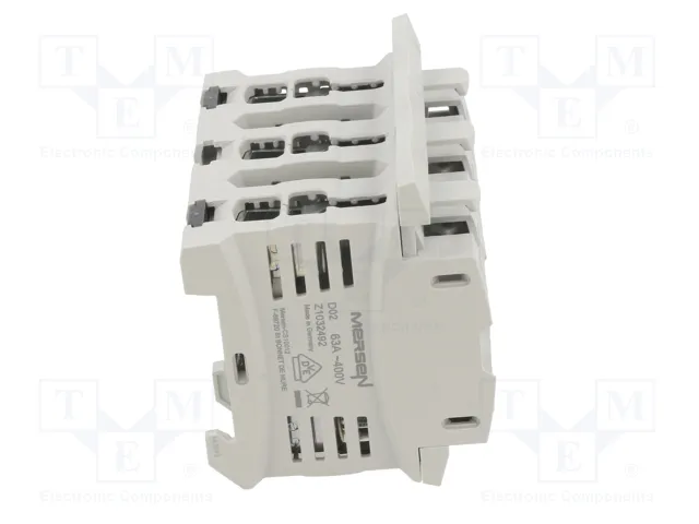 Mersen Base para fusibles D0 04735.000000 de 3 polos 63A con cubierta