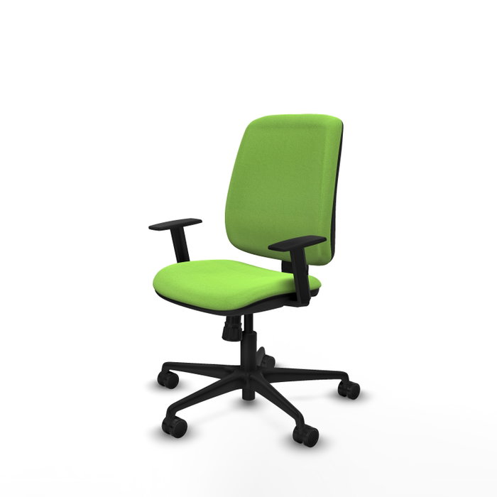 PIQUERAS Y CRESPO Silla de oficina Alares color Pistacho con mecanismo Sincro y brazos 1D