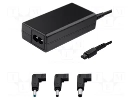 Qoltec Cargador Universal para HP 65W con 3 clavijas