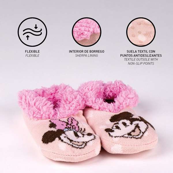 Zapatillas de Estar por Casa Minnie Mouse Rosa 32-35 Zapatillas de Estar por Casa Minnie Mouse Rosa 32-35